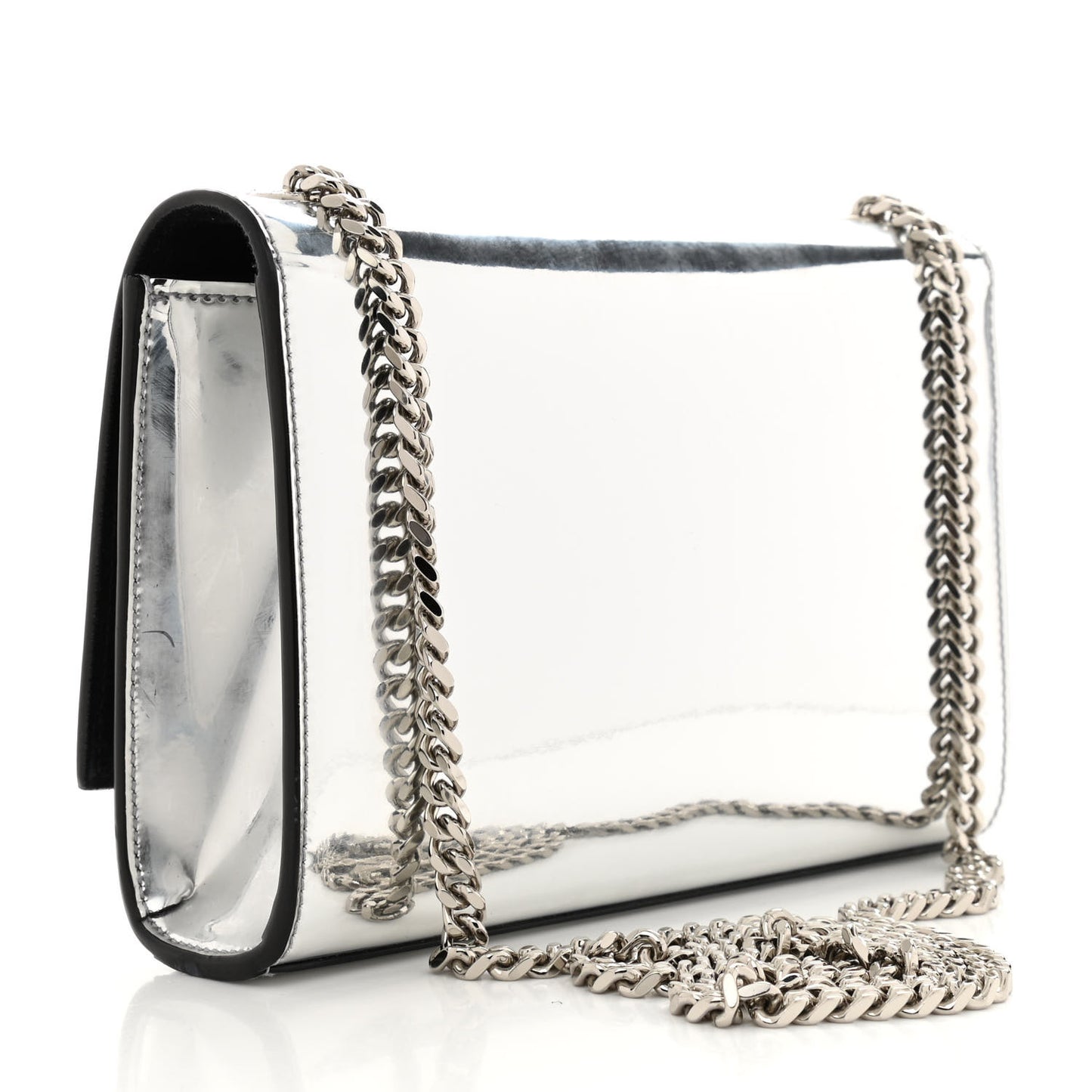 Vinyl Mirror Small Classic Monogram Kate Satchel Argento