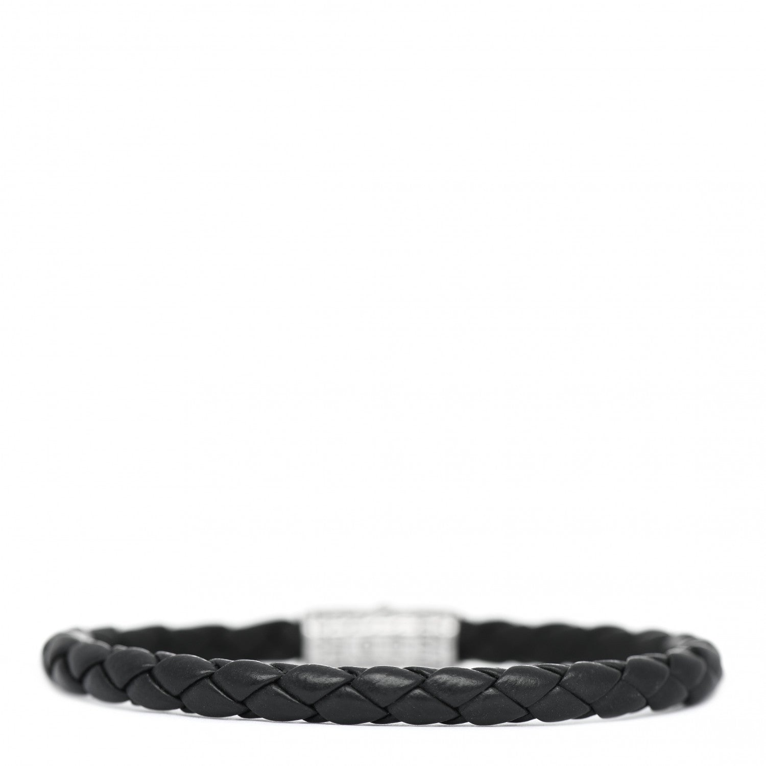 John Hardy Sterling Silver Leather 5.5mm Classic Chain Station Bracelet Black 2 of 3