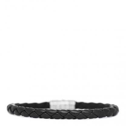 John Hardy Sterling Silver Leather 5.5mm Classic Chain Station Bracelet Black 2 of 3