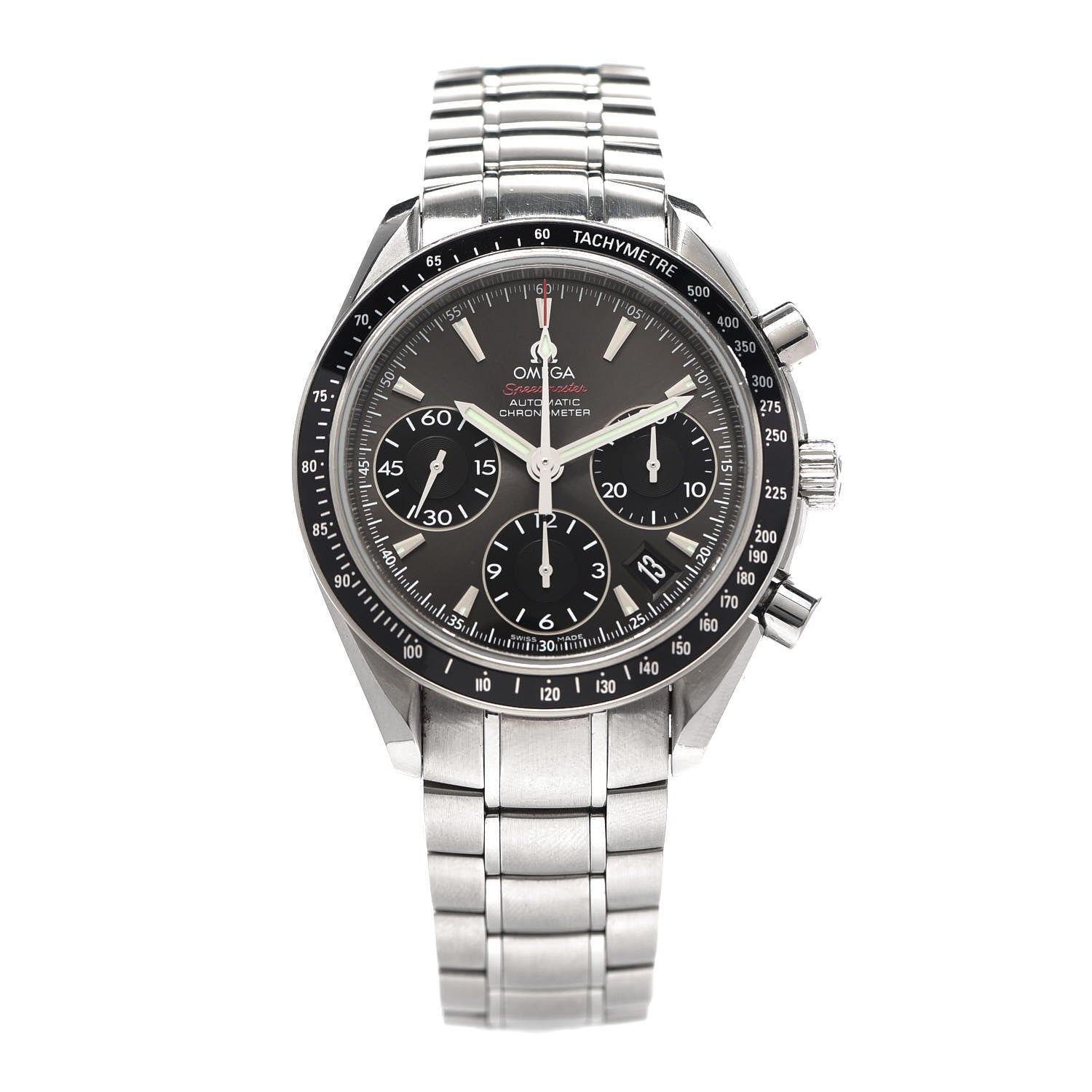 Omega Stainless Steel 40mm Speedmaster Date Chronograph Automatic Watch Grey 323.30.40.40.06.001 1 of 7