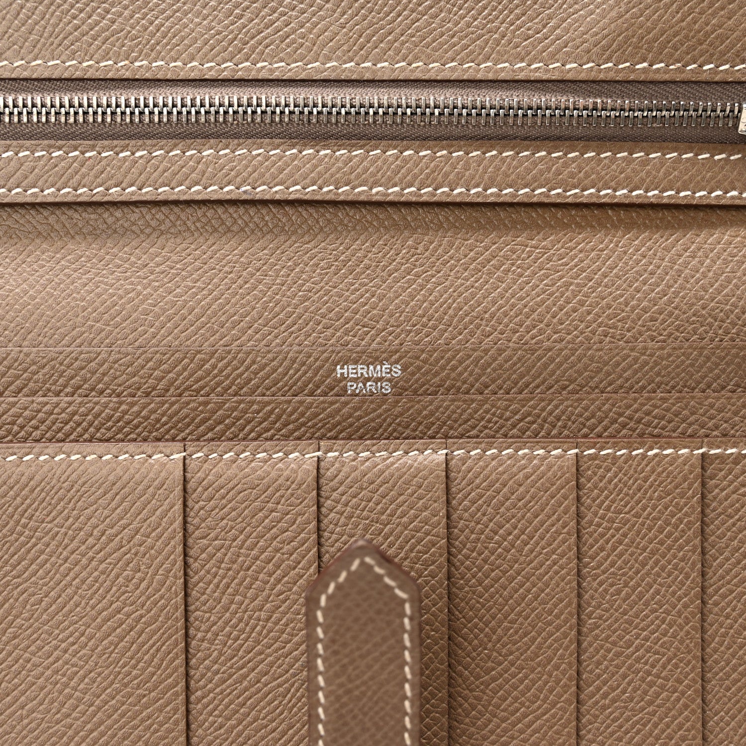 Hermes Epsom Bearn Gusset Wallet Etoupe 6 of 11