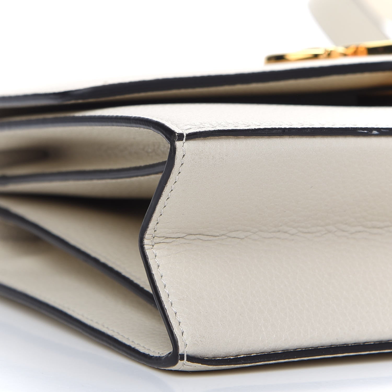 Gucci Grained Calfskin Small Zumi Shoulder Bag Mystic White 8 of 9