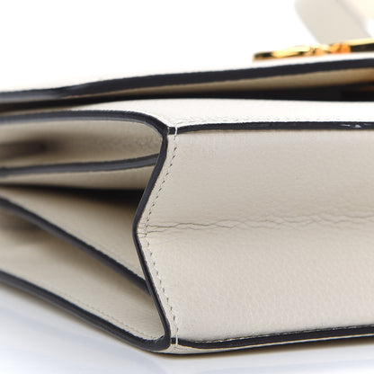 Gucci Grained Calfskin Small Zumi Shoulder Bag Mystic White 8 of 9