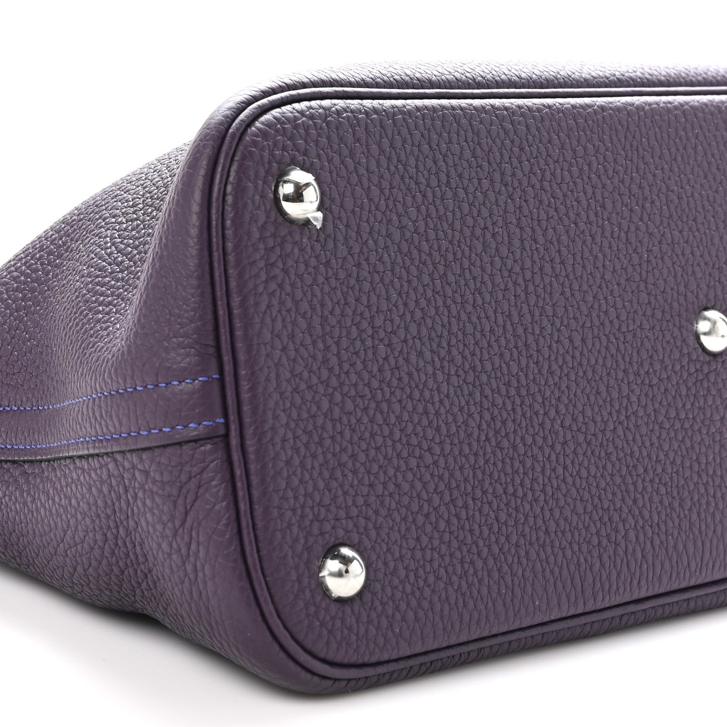 Hermes Taurillon Clemence Horseshoe Bolide 35 Raisin Bleu Electrique 9 of 12