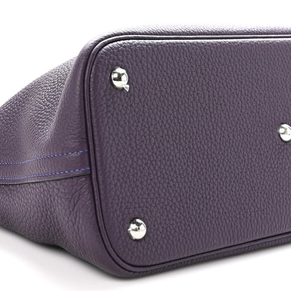 Hermes Taurillon Clemence Horseshoe Bolide 35 Raisin Bleu Electrique 9 of 12