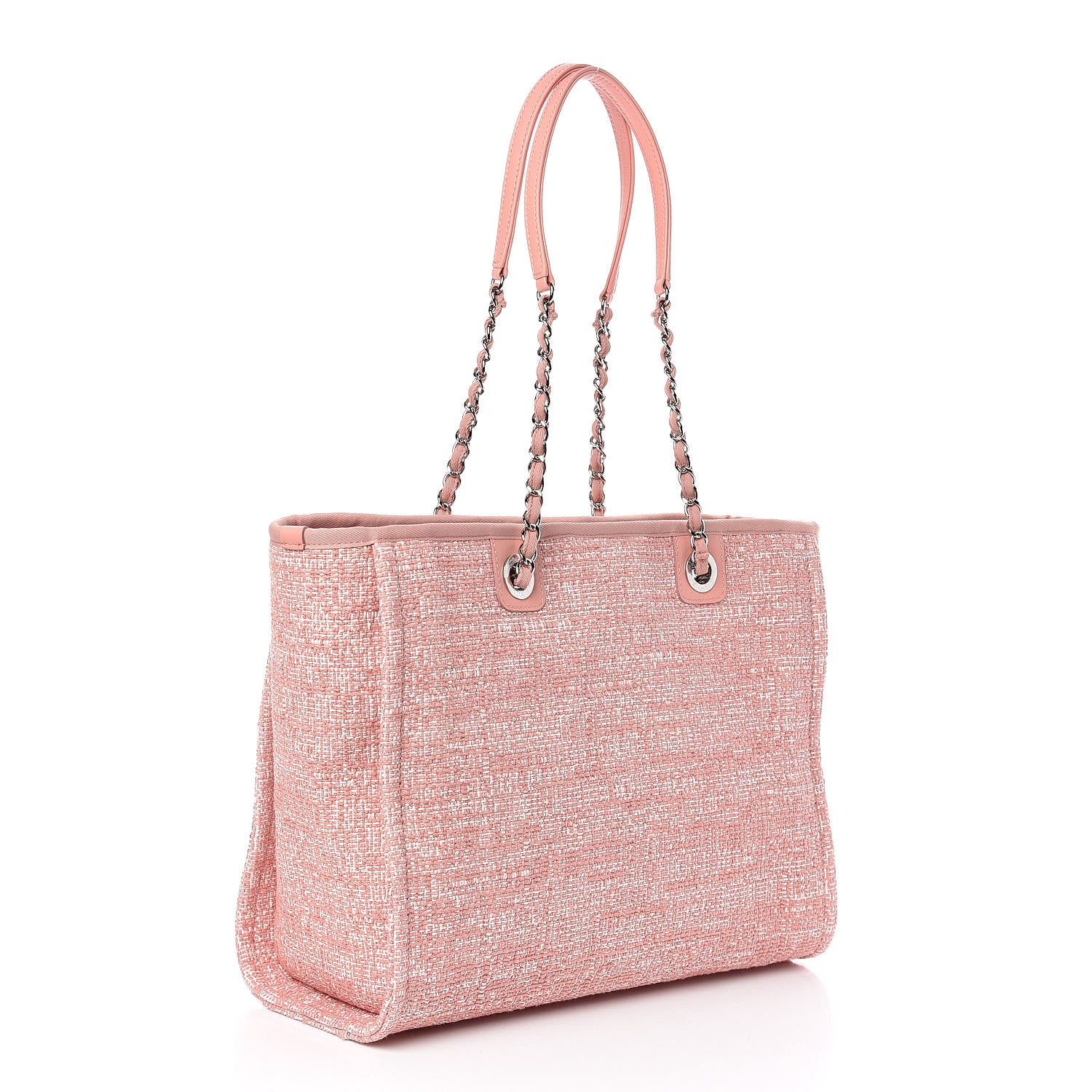 Chanel Canvas Small Deauville Tote Pink 3 of 11