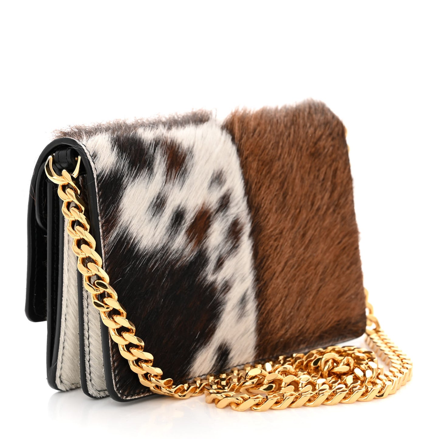 Calf Hair Large Jessie Chain TB Bag Brown