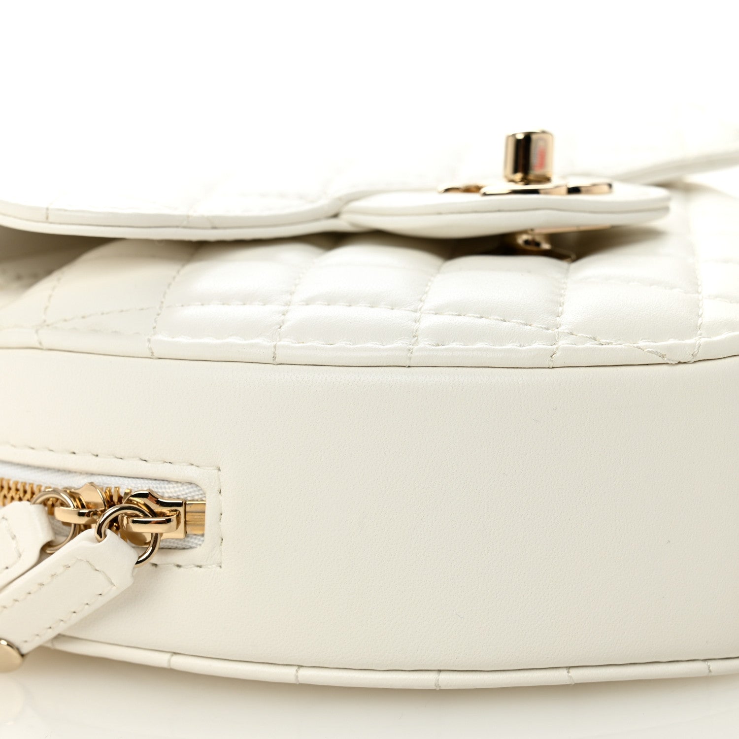 Chanel Lambskin Quilted CC In Love Heart Bag White 10 of 11