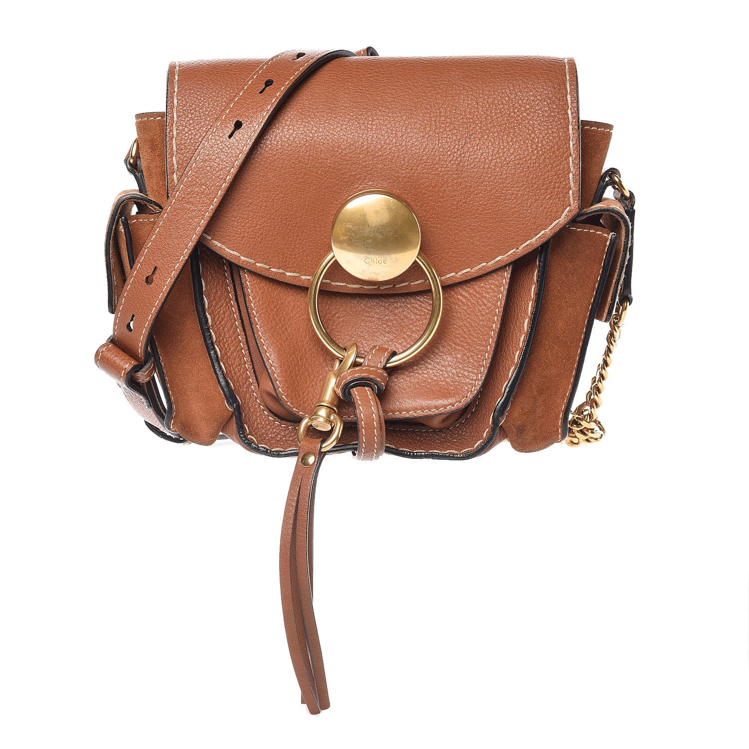 Chloe Calfskin Suede Small Jodie Camera Bag Caramel 1 of 14