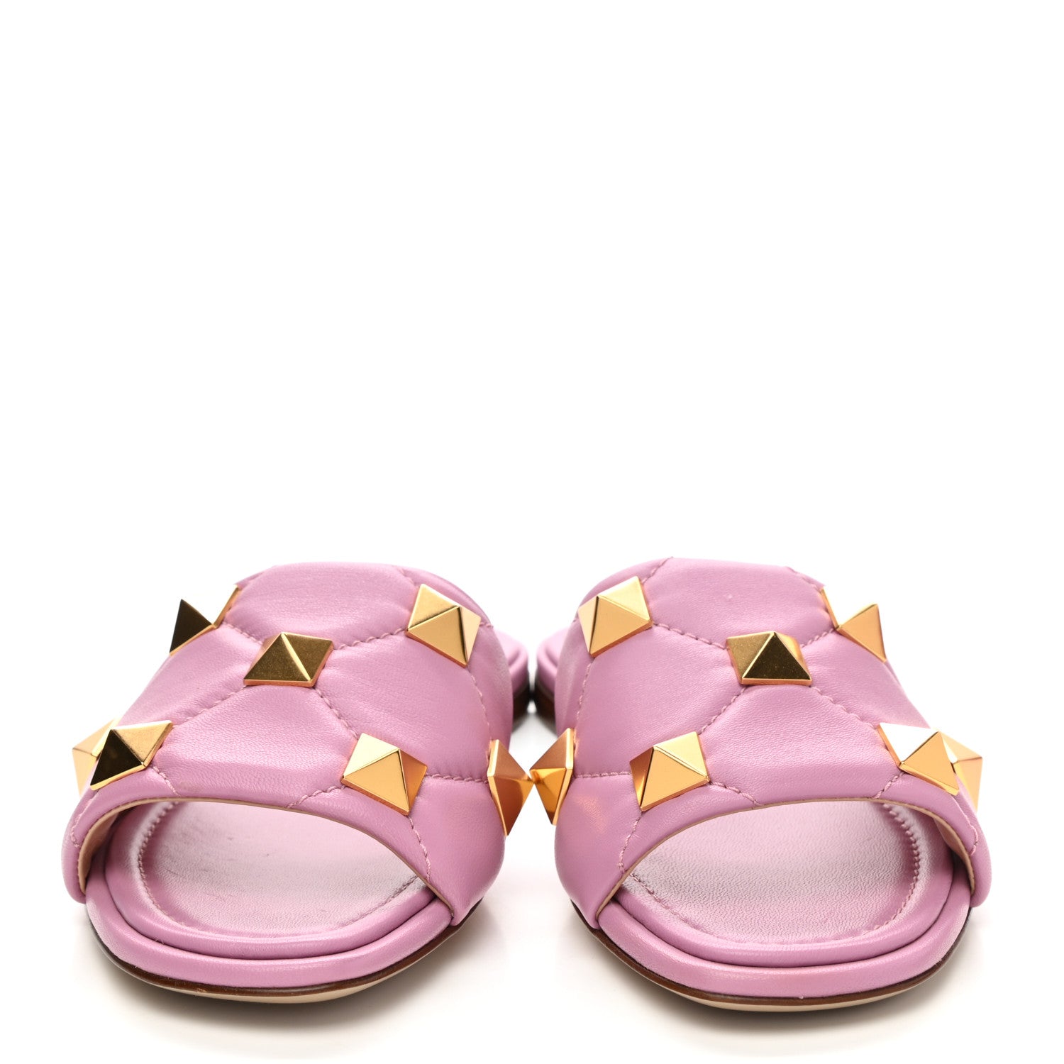 Valentino Garavani Nappa Roman Stud Flat Slide Sandals 35.5 Giacinto 2 of 9