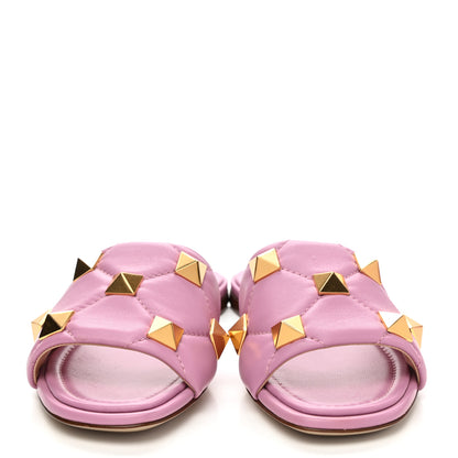Valentino Garavani Nappa Roman Stud Flat Slide Sandals 35.5 Giacinto 2 of 9