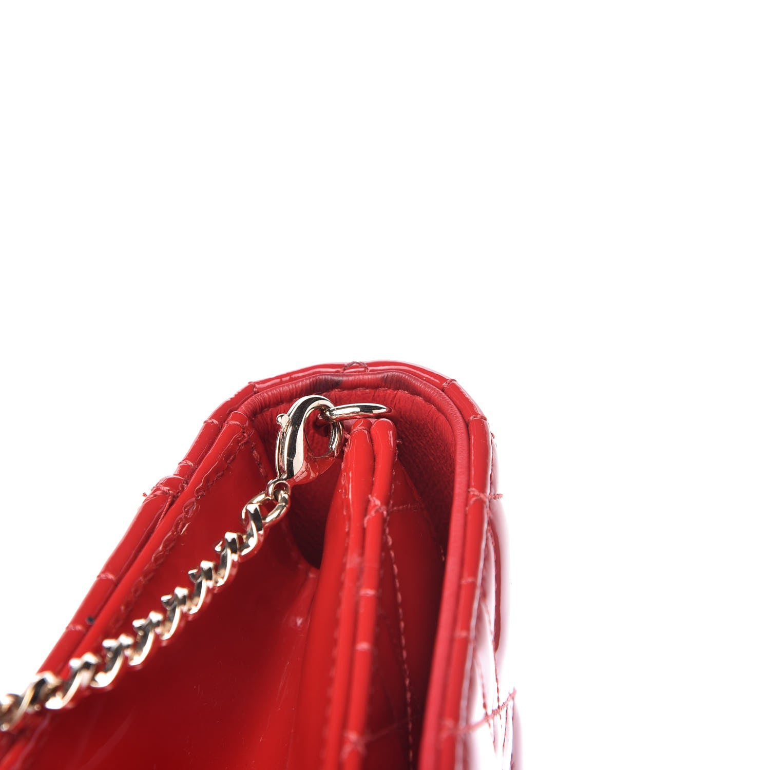 Christian Dior Patent Cannage Miss Dior Promenade Pouch Red 11 of 11
