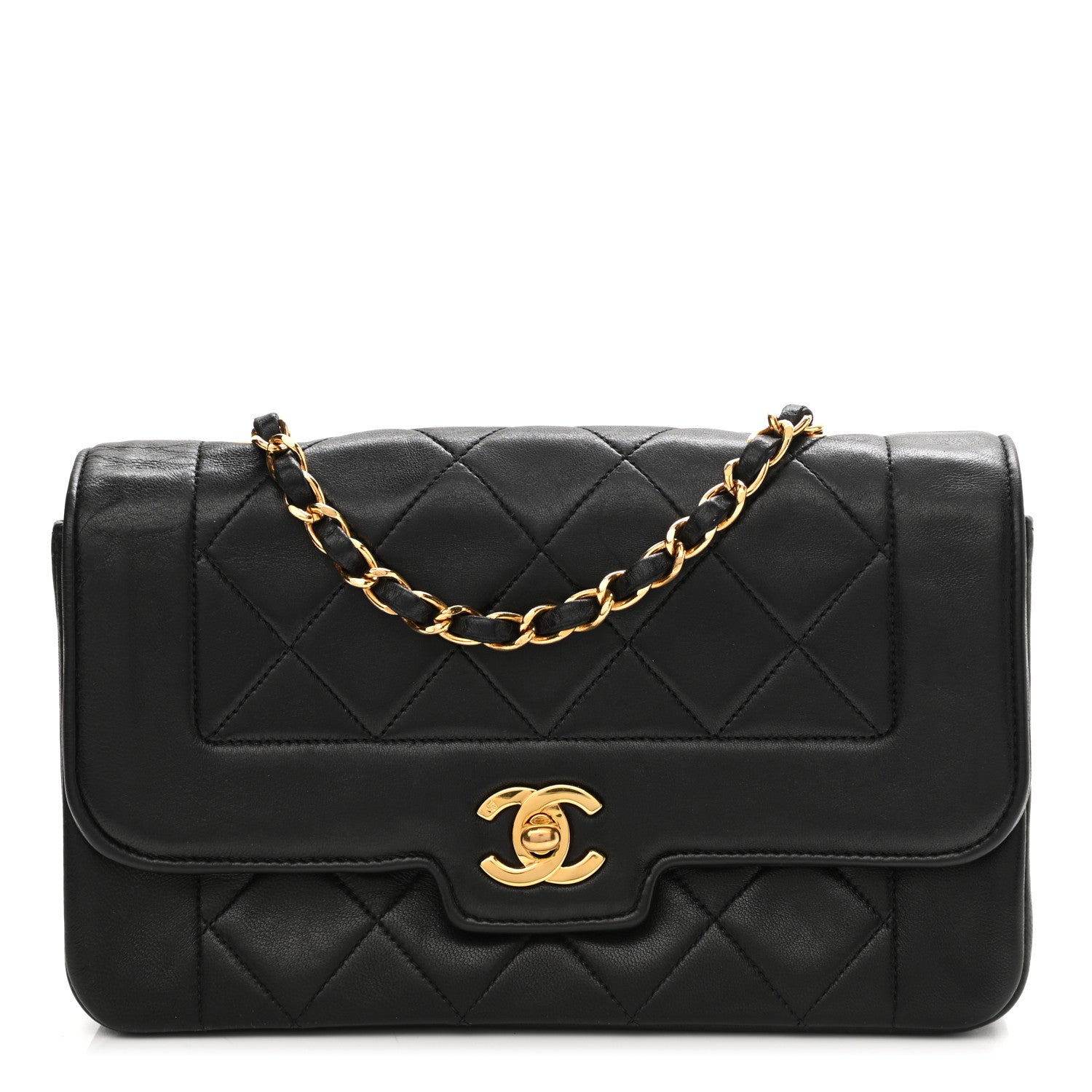 Chanel Lambskin Quilted Small Single Flap Black 1 of 11