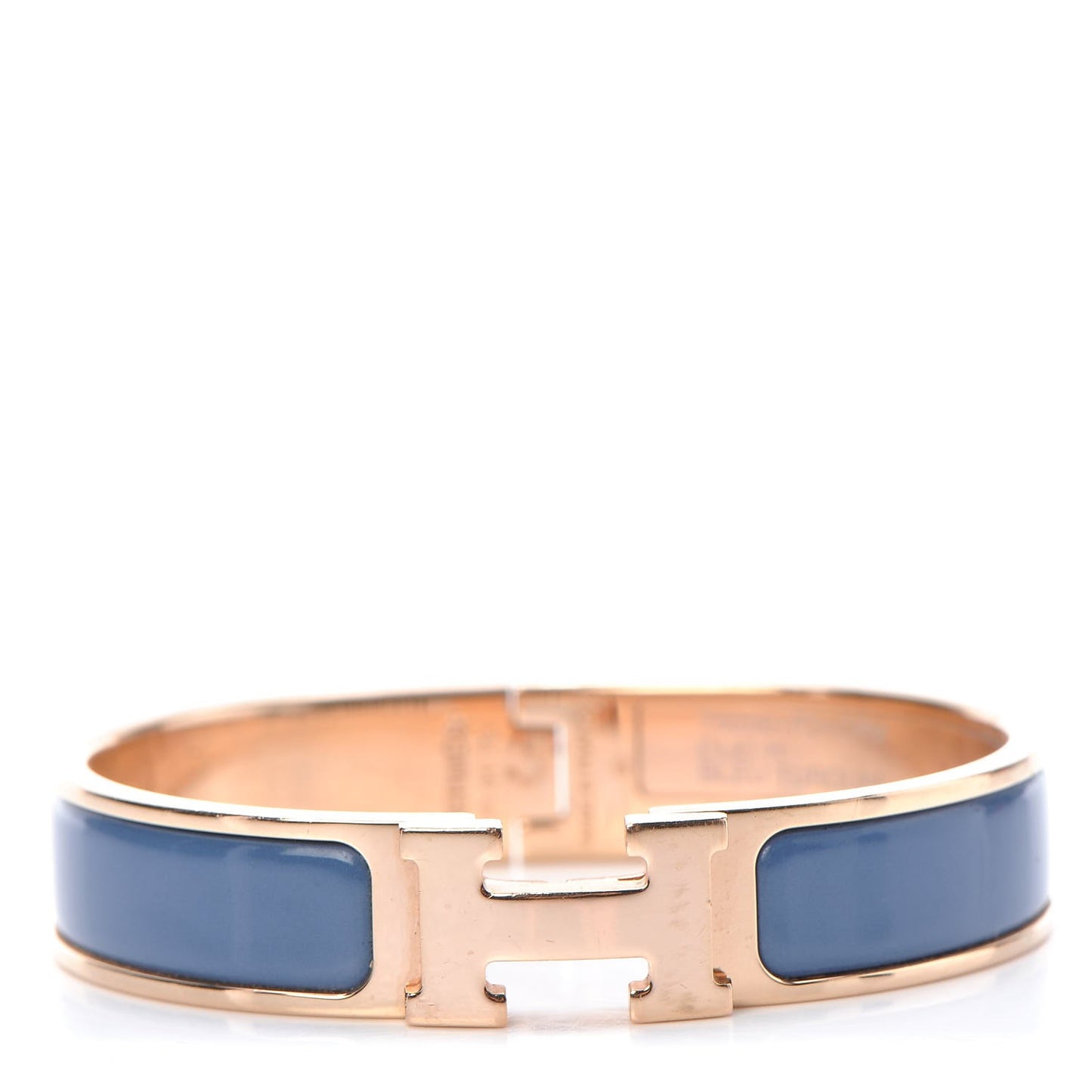 Enamel Narrow Clic Clac H Bracelet PM Bleu Turquin