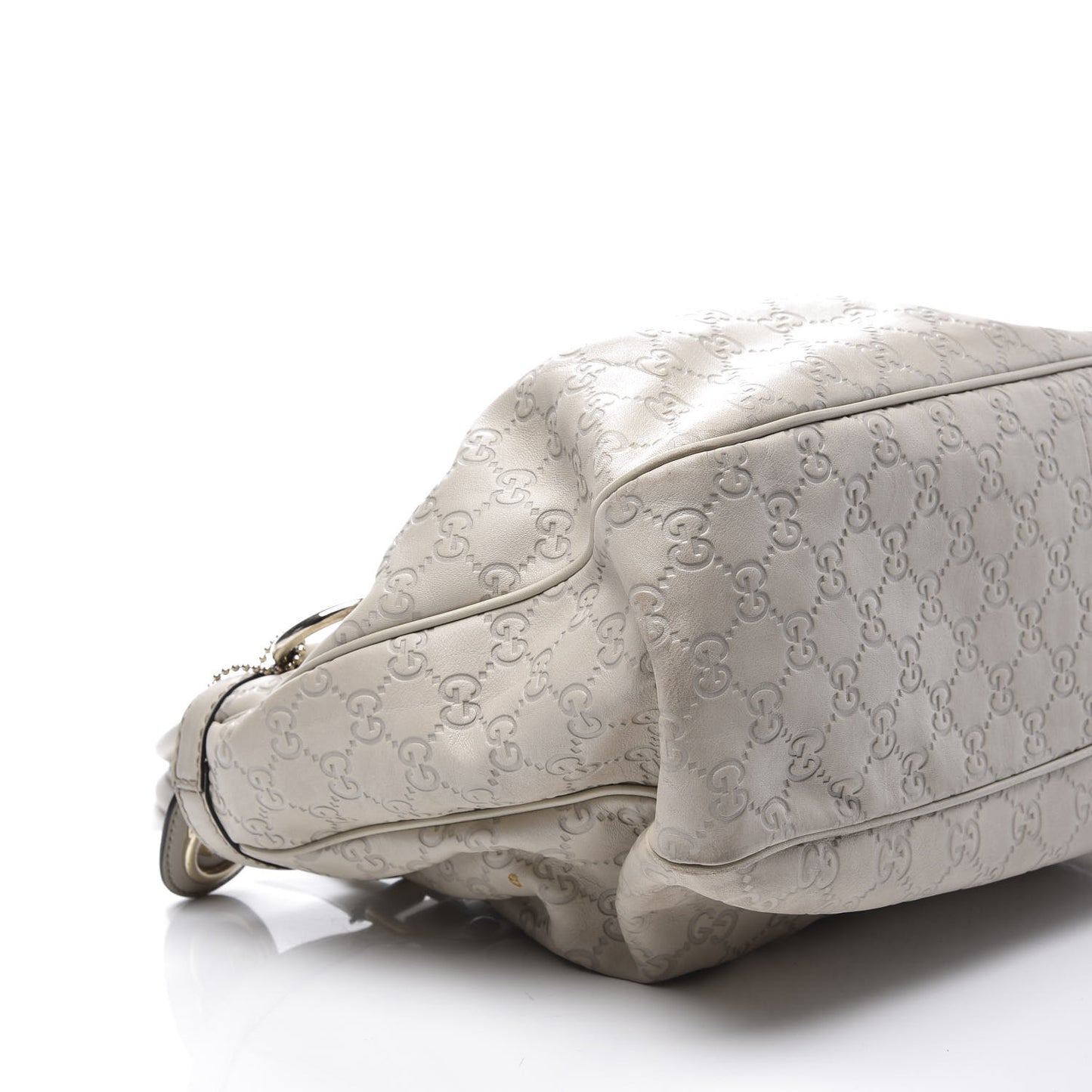 Guccissima Medium Sukey Top Handle Tote Off White