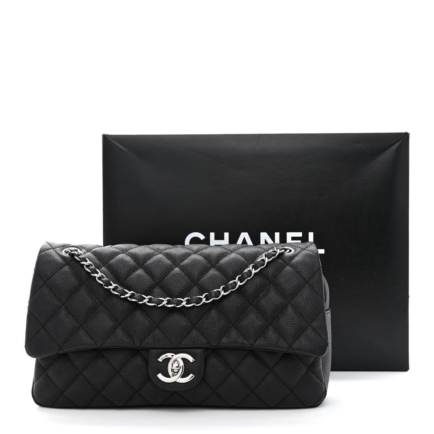 Chanel Caviar Quilted Jumbo Easy Flap Black 11 of 11