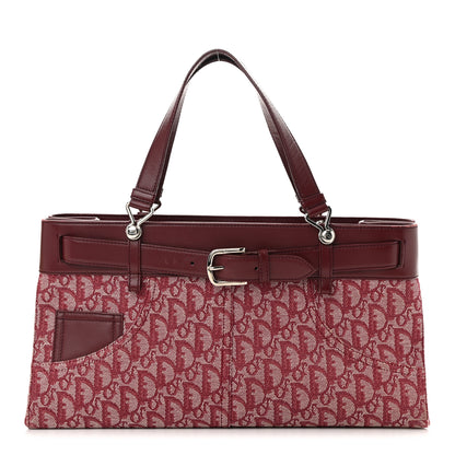 Christian Dior Calfskin Monogram Jeans Pocket Tote Red 1 of 17
