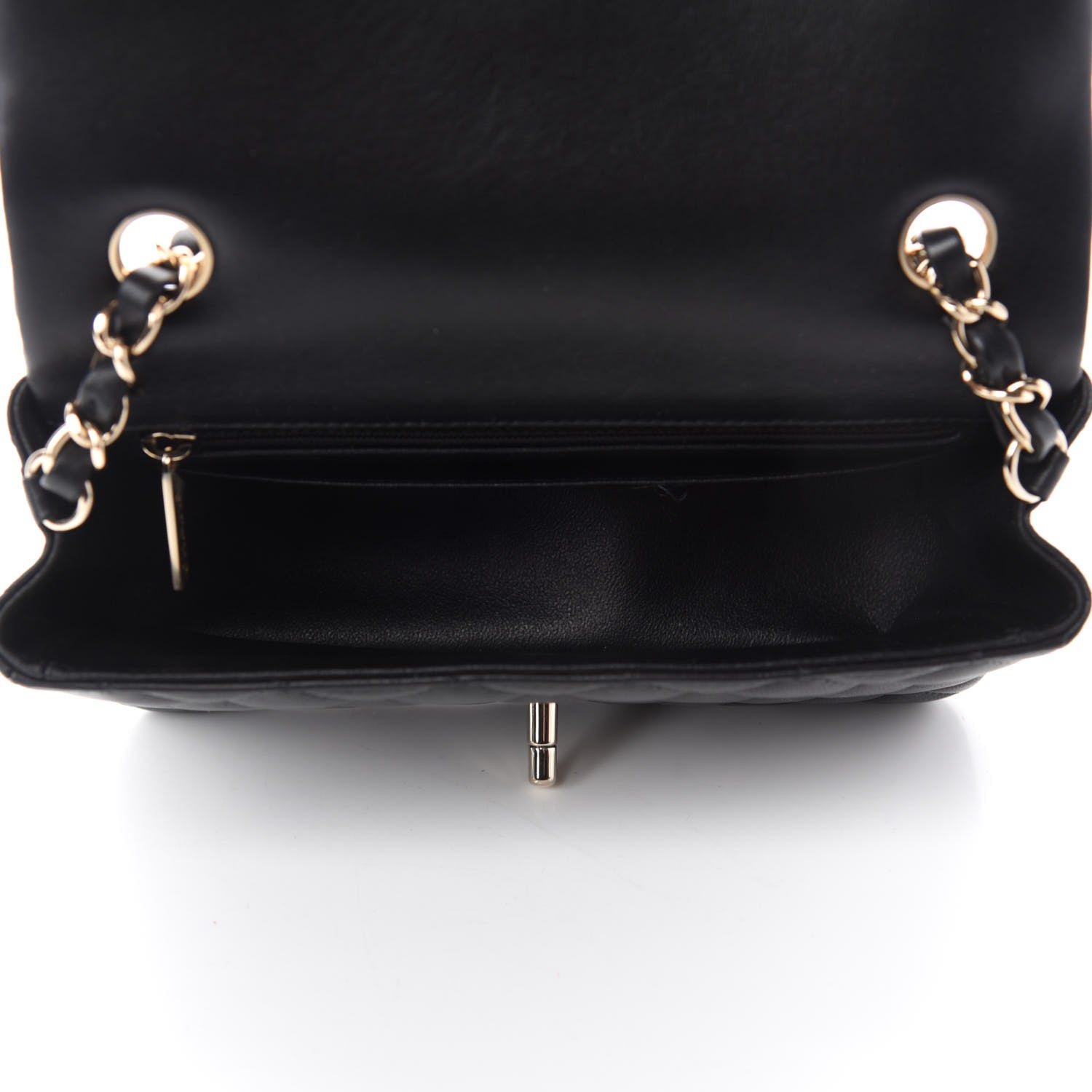 Chanel Lambskin Quilted Mini Rectangular Flap Black 5 of 11