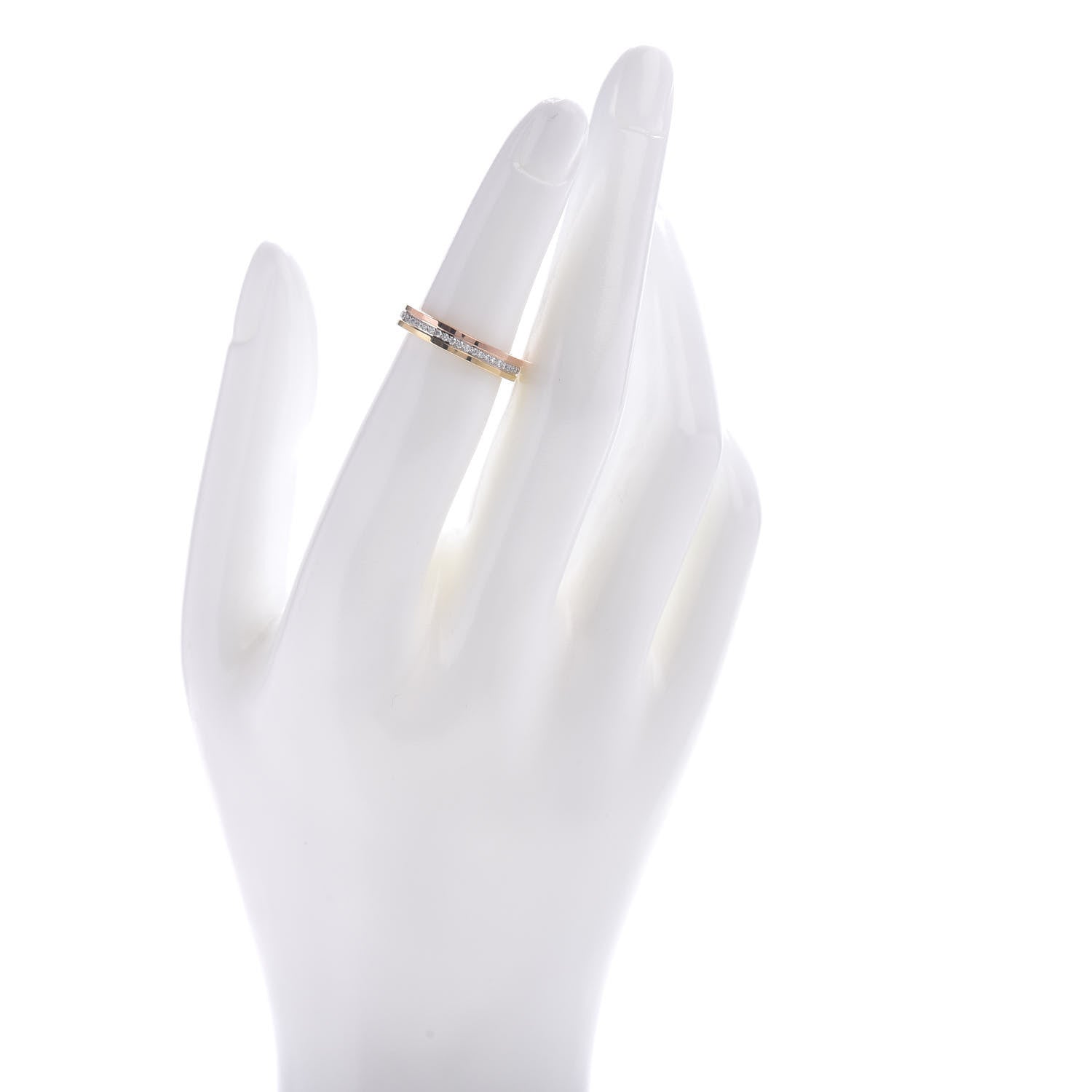 Cartier 18K White Yellow Pink Gold Diamond 3.5mm Vendome Louis Cartier Wedding Band Ring 49 5 2 of 5