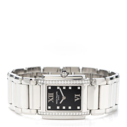 Patek Philippe Stainless Steel Diamond 25mm Twenty-4 Quartz Watch Black 4910/10A-001 2 of 7