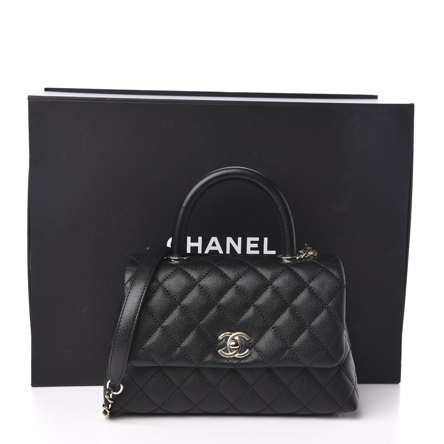 Chanel Caviar Quilted Mini Coco Handle Flap Black 11 of 11