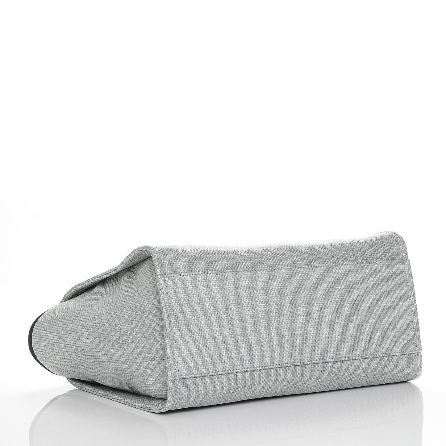 Woven Straw Raffia Deauville Large Tote Grey