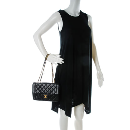Chanel Lambskin Quilted Medium Single Flap Dark Brown 2 of 10