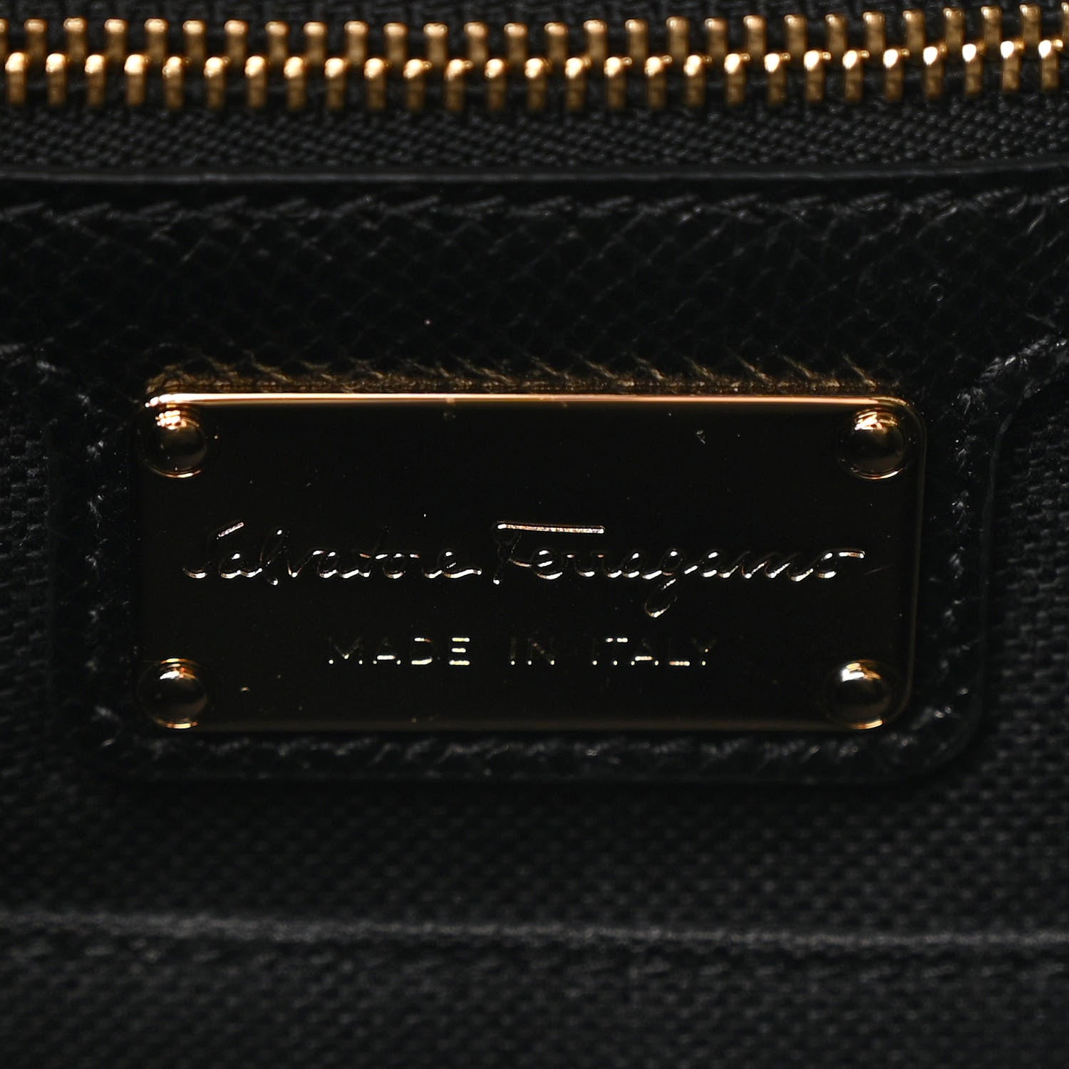 Salvatore Ferragamo Pebbled Calfskin Carrie O Shoulder Bag Black 6 of 10