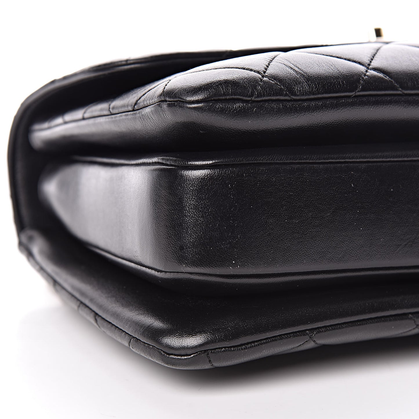 Lambskin Quilted Medium Trendy CC Flap Dual Handle Bag Black