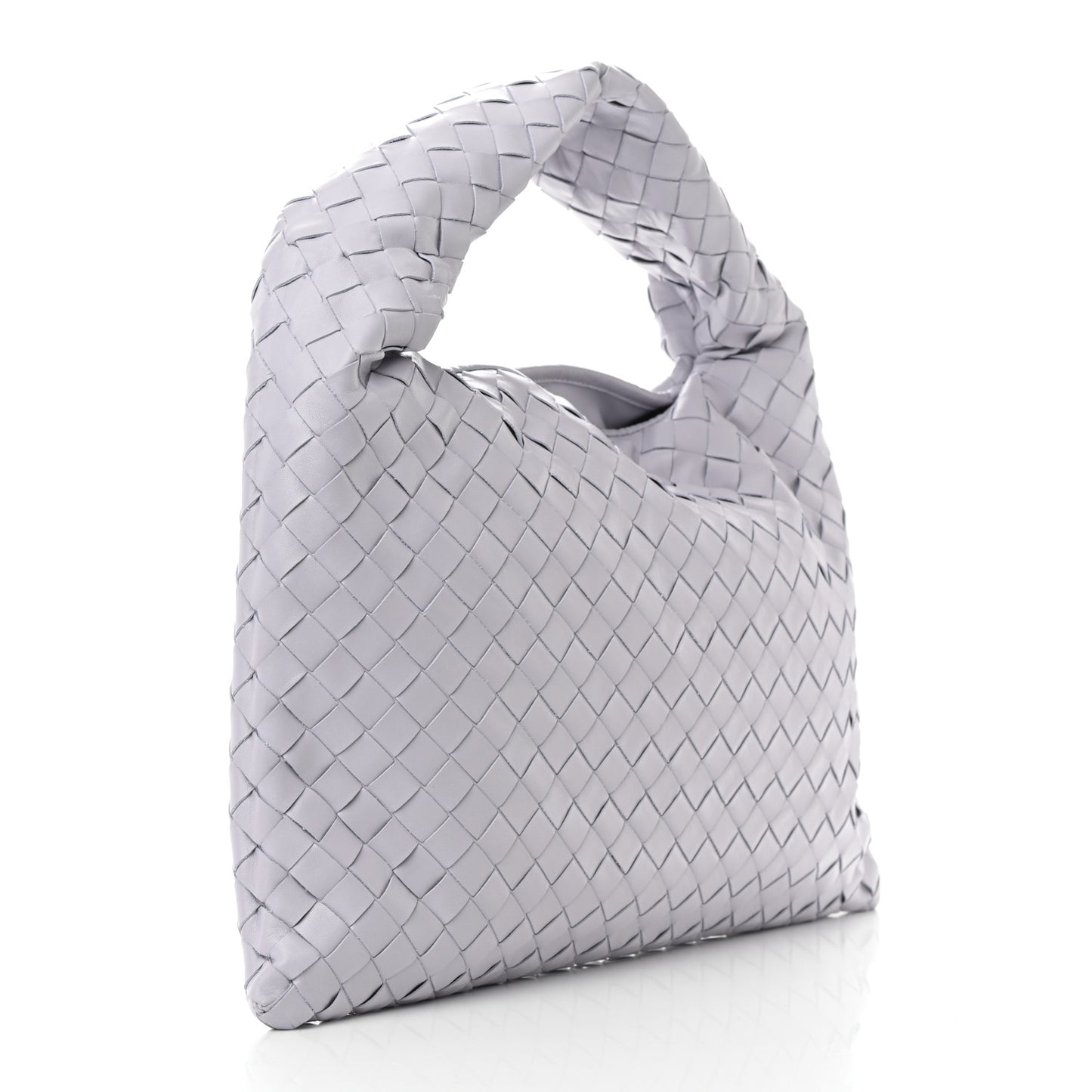 Calfskin Intrecciato Small Hop Oyster Lilac