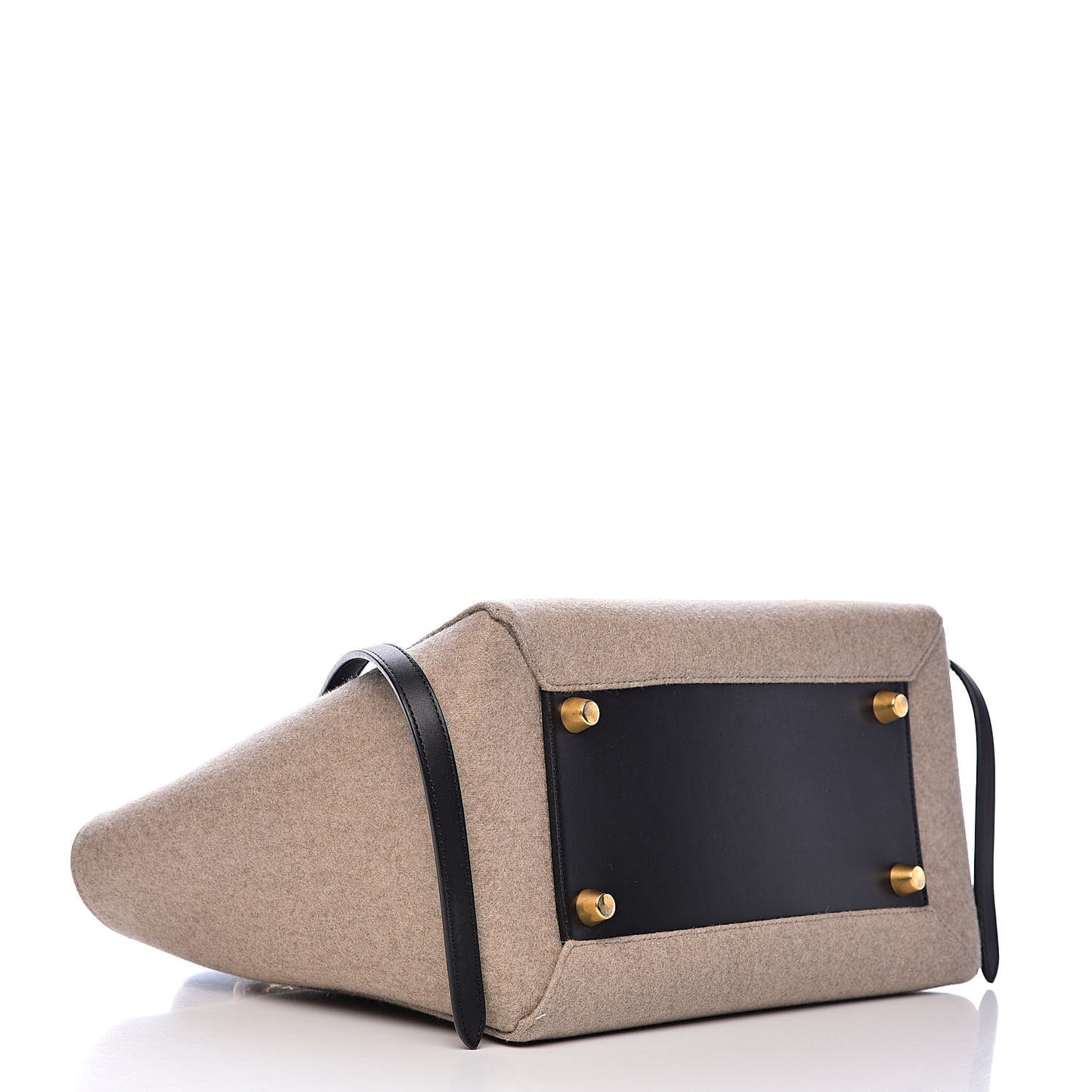 Felt Smooth Calfskin Mini Belt Bag Beige