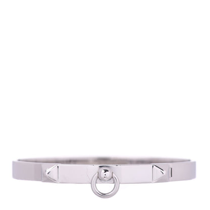 Hermes 18K White Gold PM Collier De Chien Bracelet SH 1 of 4