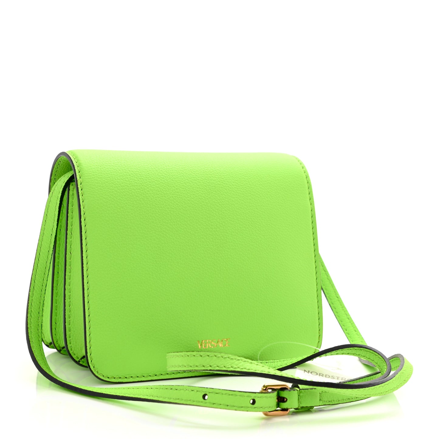 Grained Calfskin La Medusa Shoulder Bag Lime