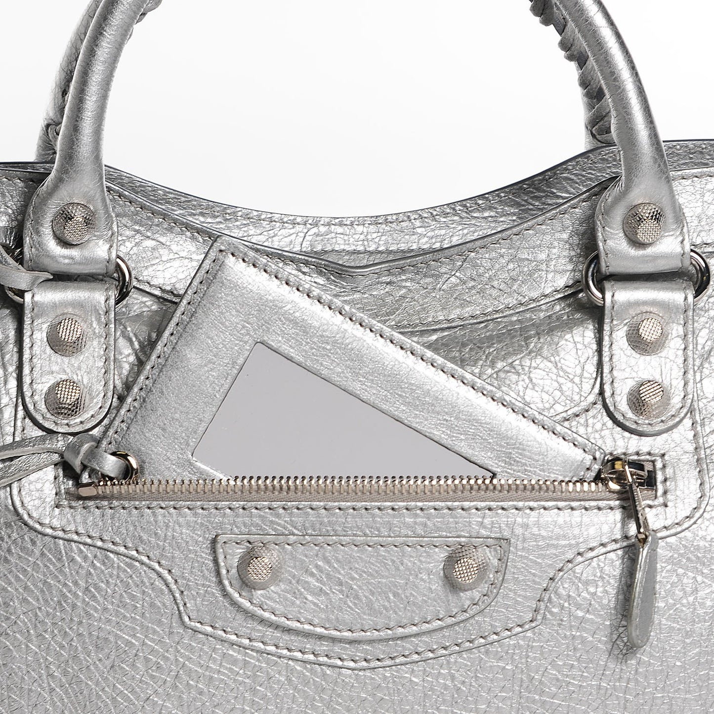Agneau Giant 12 Silver Hardware City Gris Aluminum