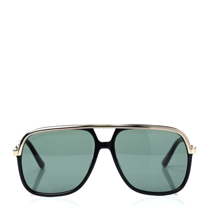 Gucci Squared Aviator GG Sunglasses GG0200S Black 2 of 6