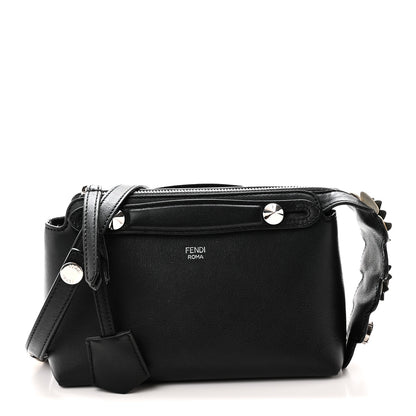 Fendi Shiny Nappa Crystal Croc Tail Mini By The Way Boston Bag Black Smoky Quartz 1 of 10