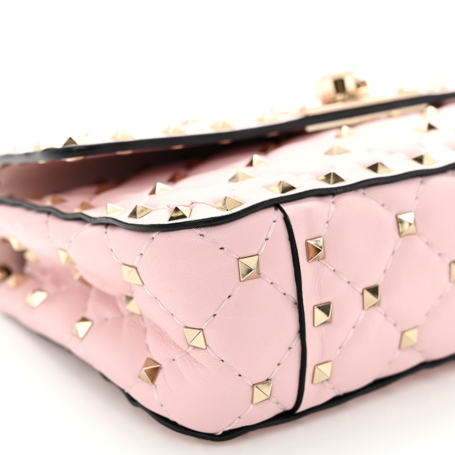 Valentino Garavani Nappa Small Rockstud Spike Shoulder Bag Water Rose 8 of 9