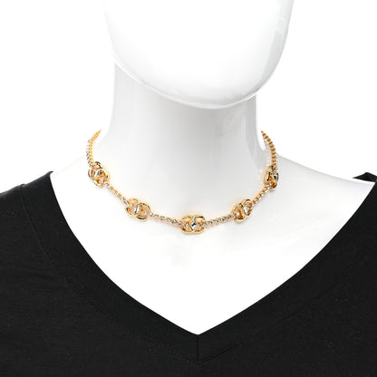 Chanel Metal Crystal CC Marquise Choker Gold 2 of 7