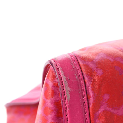 Alexander McQueen Calfskin Leopard Print Small Skull Padlock Zip Around Tote Pink 11 of 20