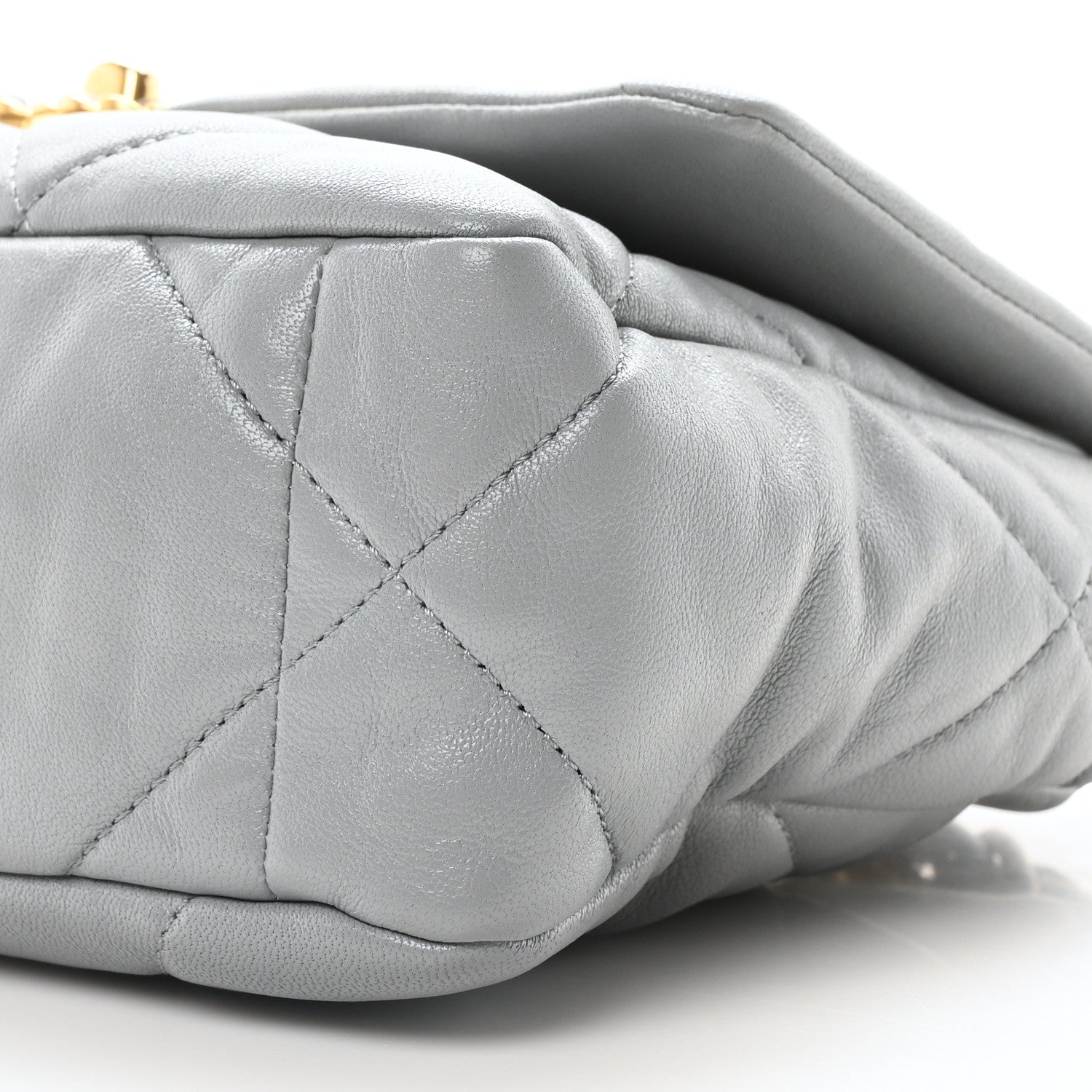 Chanel Lambskin Quilted Medium Chanel 19 Flap Grey 10 of 10