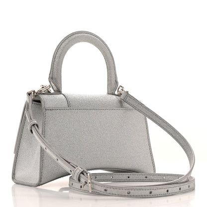 Balenciaga Glitter Fabric Hourglass Top Handle Bag XS Grey 3 of 13