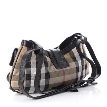 Burberry House Check Quilted Shoulder Bag Black 3 of 10