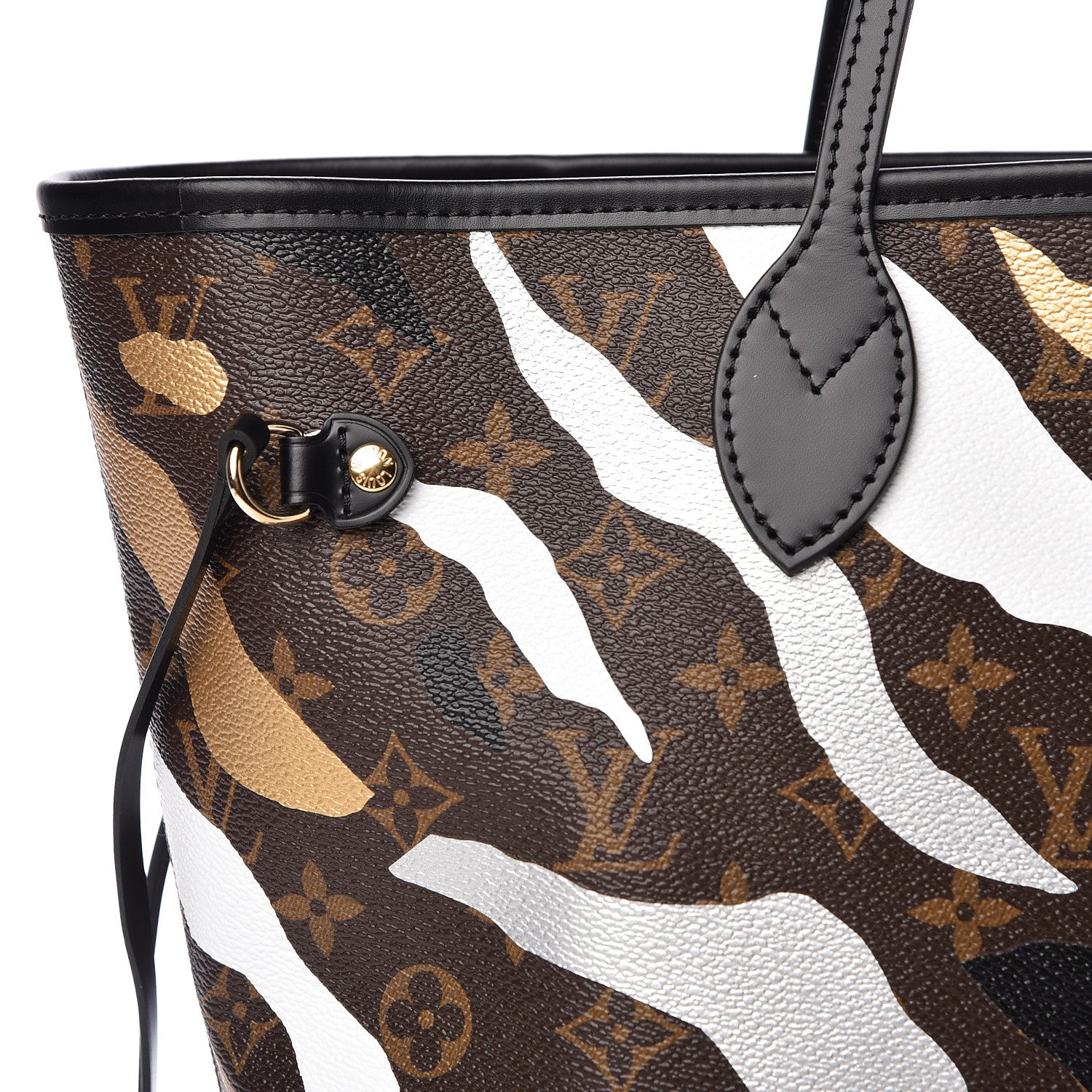 Louis Vuitton X LOL Monogram Neverfull MM Gold Silver 9 of 12