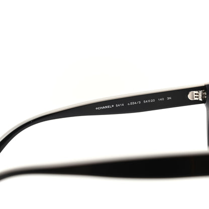Chanel Acetate CC Butterfly Sunglasses 5414 Black Beige 5 of 9