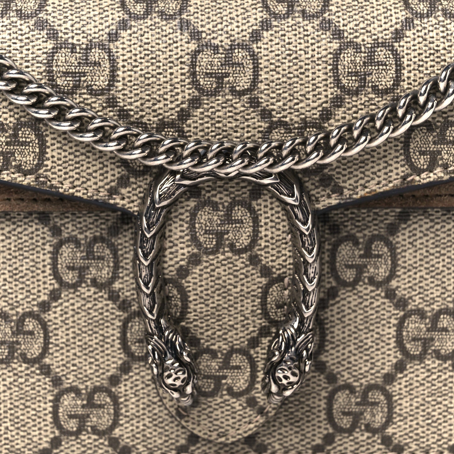 GG Supreme Monogram Super Mini Dionysus Shoulder Bag Taupe