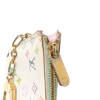 Louis Vuitton Monogram Multicolor Key Pouch White Litchi 9 of 9