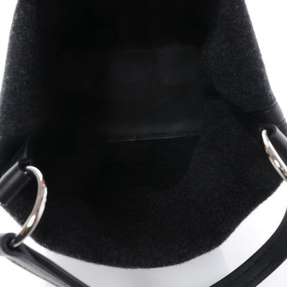 Hermes Felt Vache Hunter Swift Col Roule 25 Graphite Gris Moyen Black 5 of 7