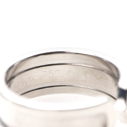 Cartier 18K White Gold 6.5mm C De Ring 47 4 5 of 5