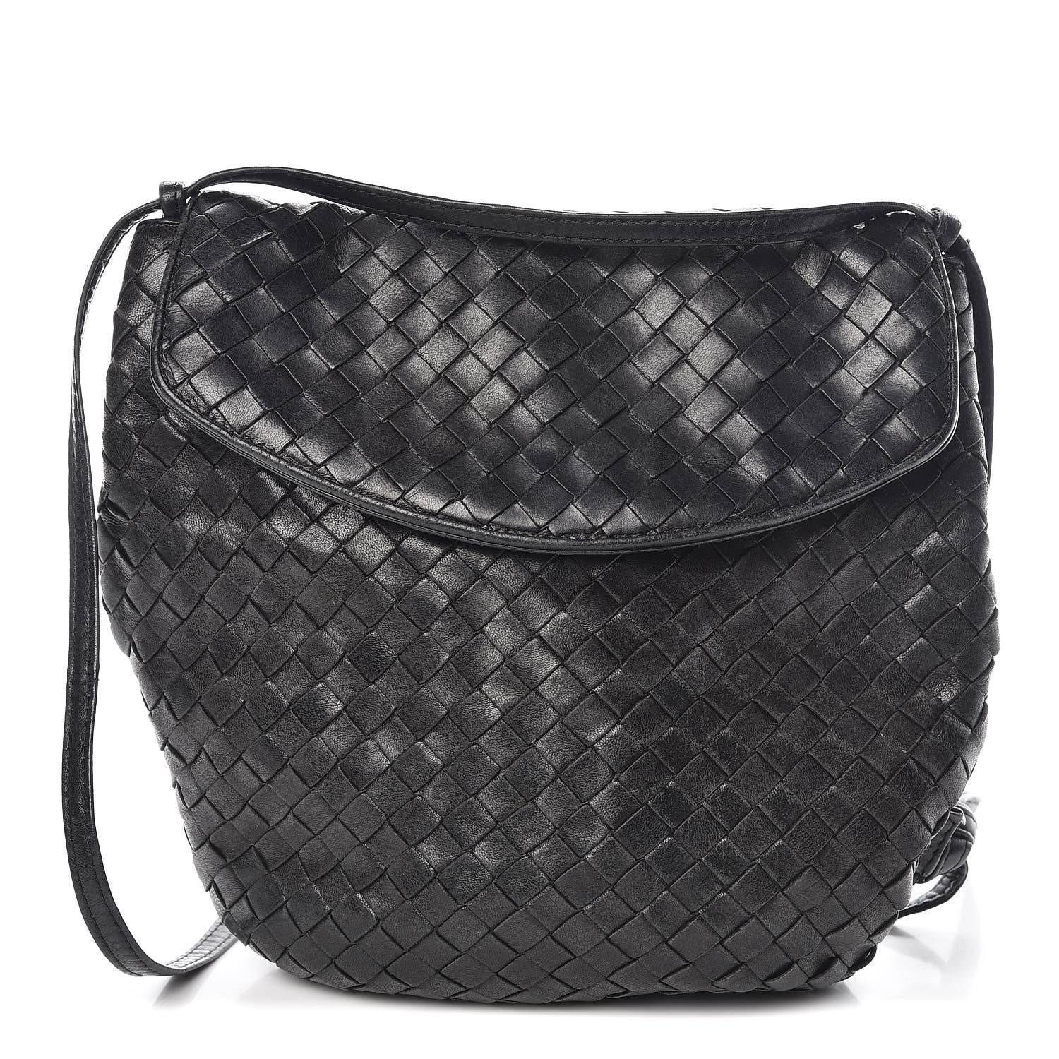Bottega Veneta Nappa Intrecciato Crossbody Bag Black 1 of 12