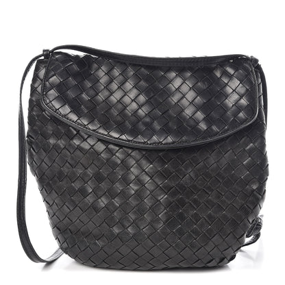 Bottega Veneta Nappa Intrecciato Crossbody Bag Black 1 of 12
